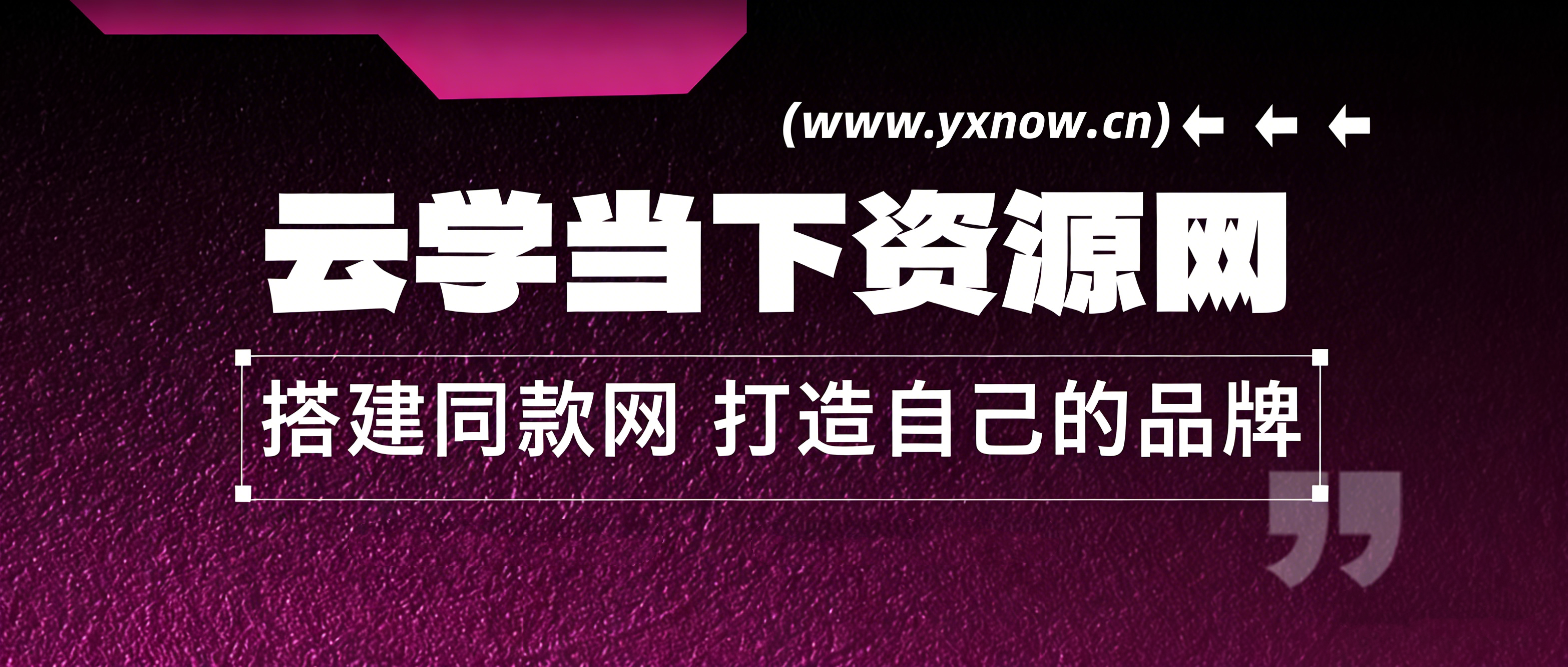搭建一个属于自己的资源平台（网站+APP）打造独立品牌，多渠道流量变现！-云学当下