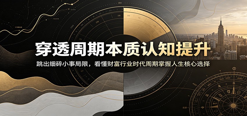 穿透周期本质认知提升:跳出细碎小事局限,看懂财富行业时代周期掌握人生核心选择云学当下-创业资源网-知予轻创网-资源整合-互联网创业课程云学当下