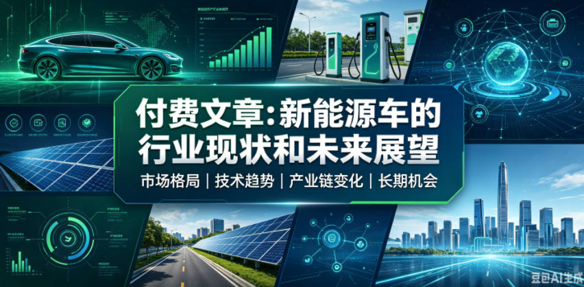 付费文章:新能原车的行业现状和未来展望云学当下-创业资源网-知予轻创网-资源整合-互联网创业课程云学当下