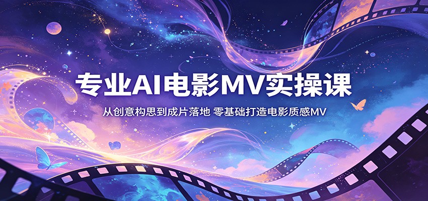 专业AI电影MV实操课：从创意构思到成片落地，零基础打造电影质感MV云学当下-创业资源网-知予轻创网-资源整合-互联网创业课程云学当下