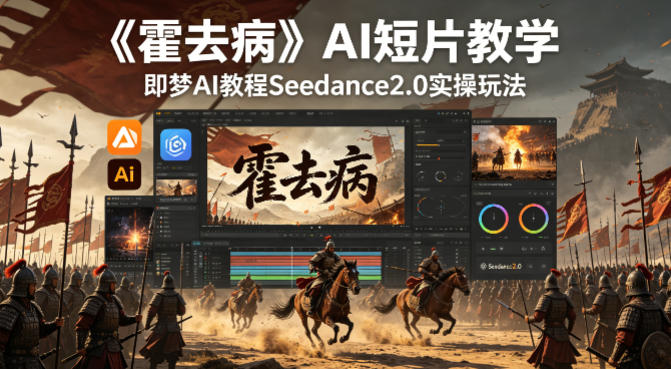 《霍去病》AI短片教学，即梦AI教程Seedance2.0实操玩法云学当下-创业资源网-知予轻创网-资源整合-互联网创业课程云学当下