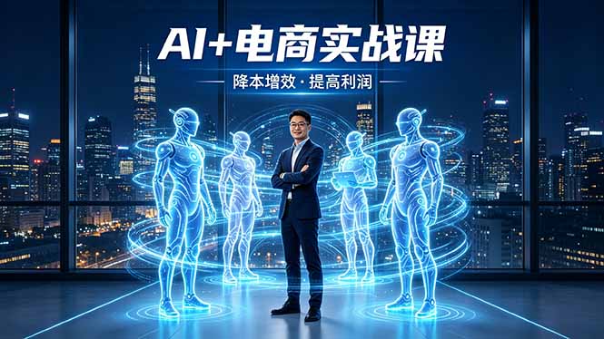 AI+电商实战课，1人+N个AI 智能体，把SOP变AI员工，实现降本增效提高利润云学当下-创业资源网-知予轻创网-资源整合-互联网创业课程云学当下