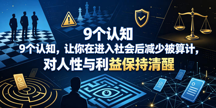 付费文章：9个认知，让你在进入社会后减少被算计，对人性与利益保持清醒云学当下-创业资源网-知予轻创网-资源整合-互联网创业课程云学当下