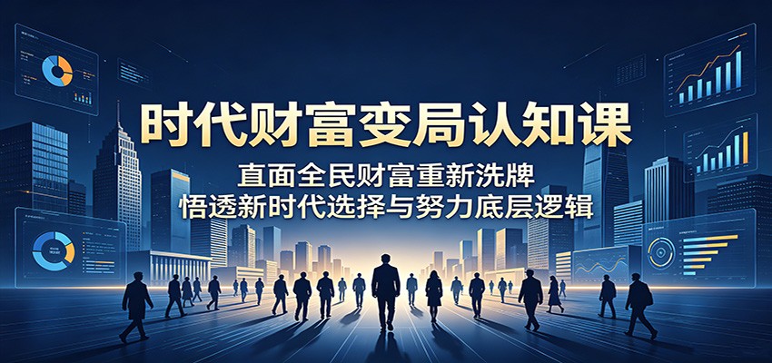 时代财富变局认知课:直面全民财富重新洗牌,悟透新时代选择与努力底层逻辑云学当下-创业资源网-知予轻创网-资源整合-互联网创业课程云学当下