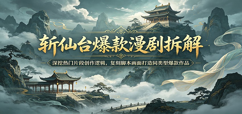 斩仙台爆款漫剧拆解:深挖热门片段创作逻辑,复刻脚本画面打造同类型爆款作品云学当下-创业资源网-知予轻创网-资源整合-互联网创业课程云学当下