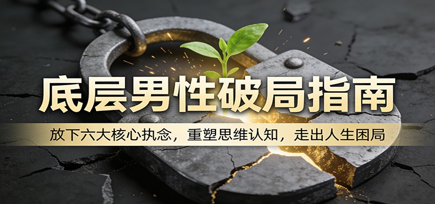 底层男性破局指南：放下六大核心执念，重塑思维认知，走出人生困局-云学当下