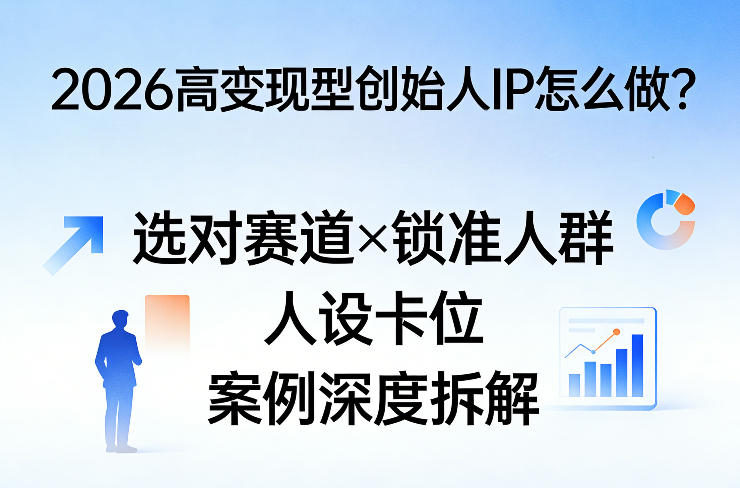 2026高变现型创始人IP怎么做？选对赛道×锁准人群×人设卡位×案例深度拆解-云学当下