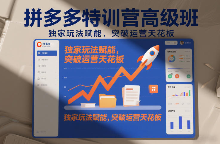 拼多多特训营高阶班，独家玩法赋能，突破运营天花板(更新26年4月18日)云学当下-创业资源网-知予轻创网-资源整合-互联网创业课程云学当下