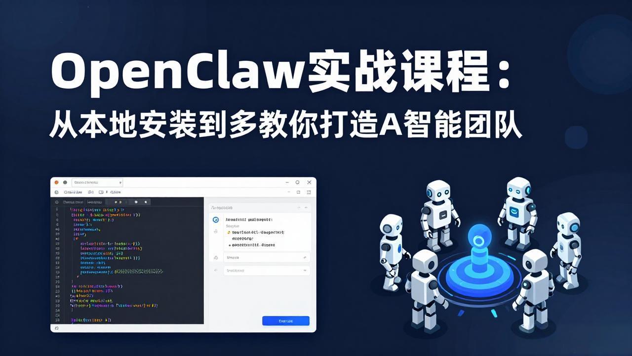 OpenClaw实战课程：从本地安装到多Agent协同，手把手教你打造AI智能团队-云学当下