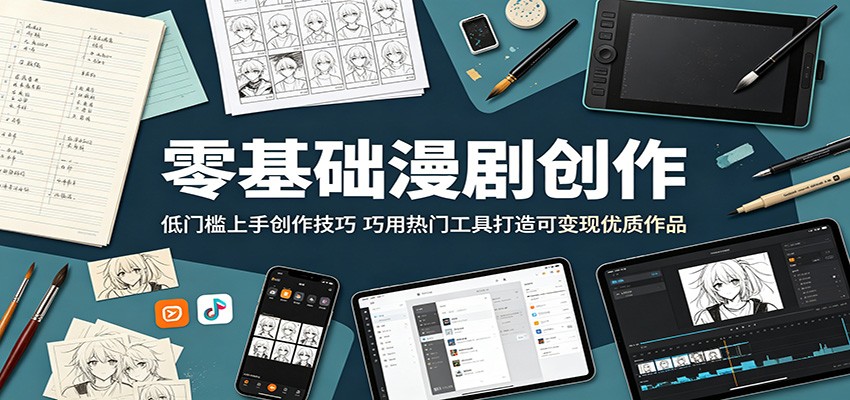 零基础漫剧创作:低门槛上手创作技巧,巧用热门工具打造可变现优质作品云学当下-创业资源网-知予轻创网-资源整合-互联网创业课程云学当下