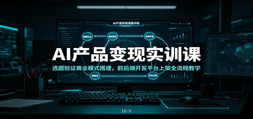 AI产品变现实训课:选题验证商业模式搭建,前后端开发平台上架全流程教学云学当下-创业资源网-知予轻创网-资源整合-互联网创业课程云学当下