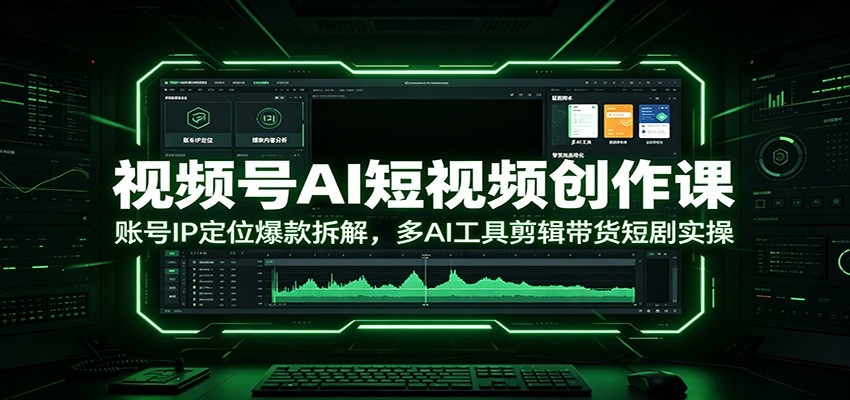 视频号AI短视频创作课:账号IP定位爆款拆解,多AI工具剪辑带货短剧实操云学当下-创业资源网-知予轻创网-资源整合-互联网创业课程云学当下