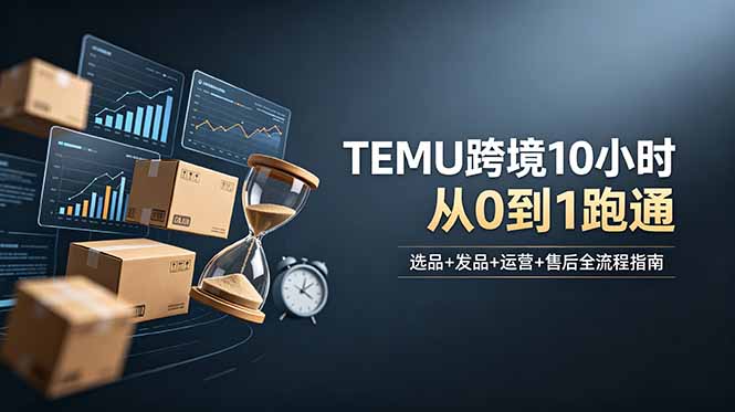 想做TEMU跨境但不知从何下手?选品+发品+运营+售后,10小时从0到1跑通云学当下-创业资源网-知予轻创网-资源整合-互联网创业课程云学当下