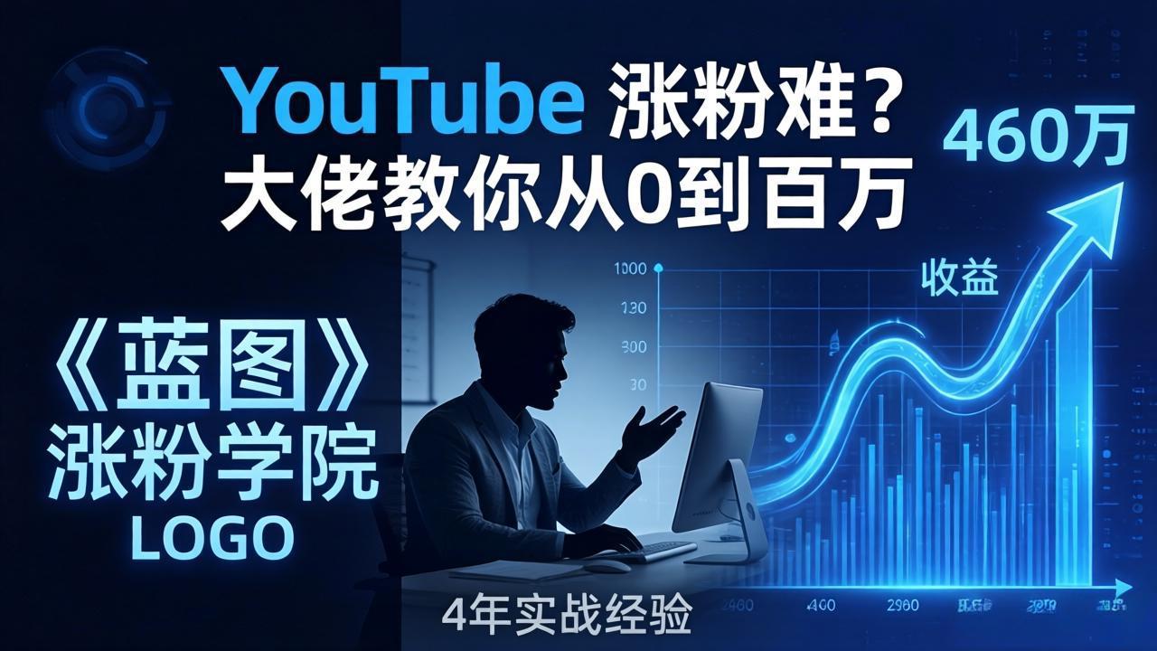 YouTube 涨粉难？《蓝图涨粉学院》：4 年赚 460 万的大佬教策略，从0到百万有路径！-云学当下