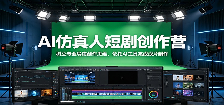 AI仿真人短剧创作营:树立专业导演创作思维,依托AI工具完成成片制作云学当下-创业资源网-知予轻创网-资源整合-互联网创业课程云学当下