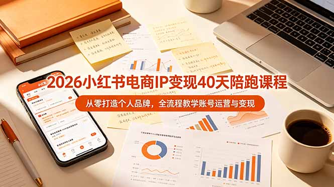2026小红书电商IP变现40天陪跑课程-11期，从零打造个人品牌，全流程教学账号运营与变现云学当下-创业资源网-知予轻创网-资源整合-互联网创业课程云学当下