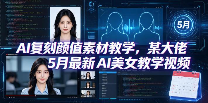 AI复刻颜值素材教学,某大佬5月最新AI美女教学视频,内含4月好物复刻教学云学当下-创业资源网-知予轻创网-资源整合-互联网创业课程云学当下