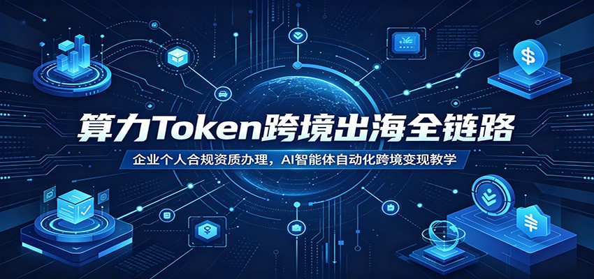 算力Token跨境出海全链路：企业个人合规资质办理，AI智能体自动化跨境变现教学云学当下-创业资源网-知予轻创网-资源整合-互联网创业课程云学当下