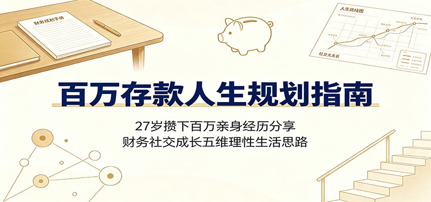 百万存款人生规划指南:27岁攒下百万亲身经历分享,财务社交成长五维理性生活思路云学当下-创业资源网-知予轻创网-资源整合-互联网创业课程云学当下