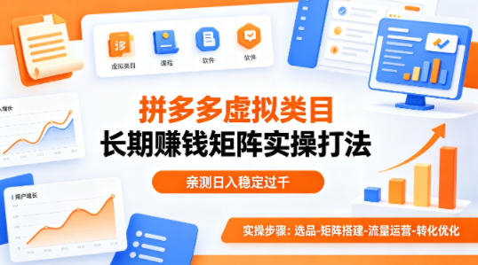 做拼多多虚拟类目想长期賺钱？这套矩阵实操打法，亲测日入稳定过千【揭秘】云学当下-创业资源网-知予轻创网-资源整合-互联网创业课程云学当下