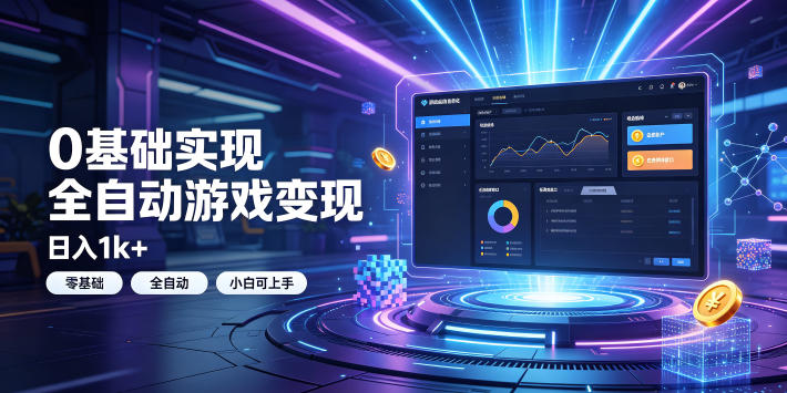 0基础实现全自动游戏变现，日入1k+，小白直接上手搞钱！【揭秘】云学当下-创业资源网-知予轻创网-资源整合-互联网创业课程云学当下