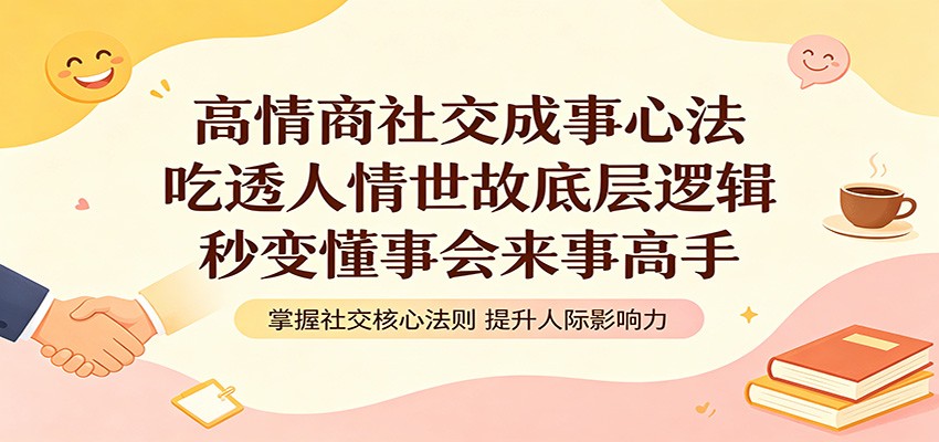 高情商社交成事心法：吃透人情世故底层逻辑，秒变懂事会来事高手云学当下-创业资源网-知予轻创网-资源整合-互联网创业课程云学当下