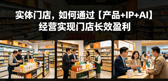 实体门店，如何通过【产品+IP+AI】经营实现门店长效盈利云学当下-创业资源网-知予轻创网-资源整合-互联网创业课程云学当下