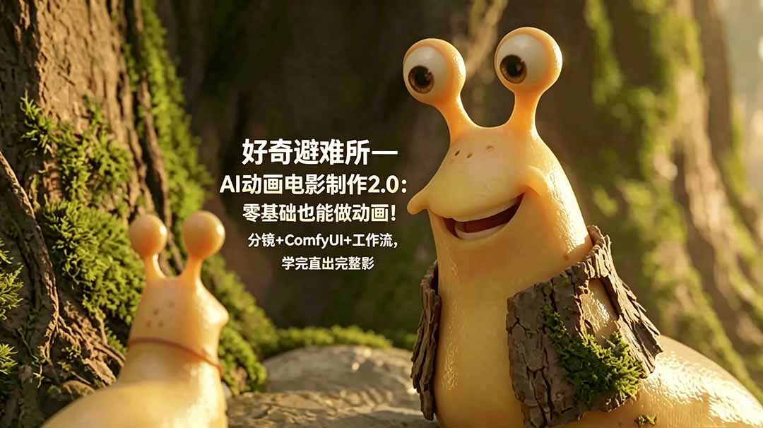 好奇避难所—AI动画电影制作2.0:零基础也能做动画!分镜+ComfyUI+工作流,学完直出完整影片云学当下-创业资源网-知予轻创网-资源整合-互联网创业课程云学当下