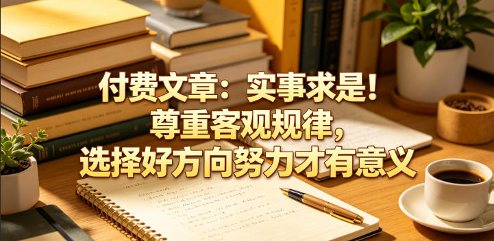 付费文章：实事求是！尊重客观规律，选择好方向努力才有意义云学当下-创业资源网-知予轻创网-资源整合-互联网创业课程云学当下