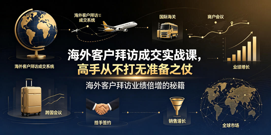 海外客户拜访成交实战课，高手从不打无准备之仗，海外客户拜访业绩倍增的秘籍云学当下-创业资源网-知予轻创网-资源整合-互联网创业课程云学当下