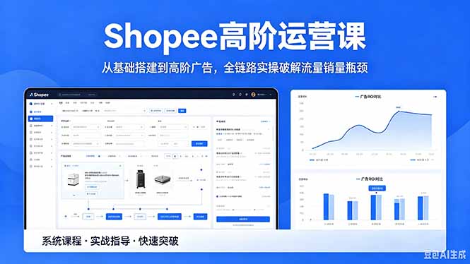 Shopee高阶运营课-2026年5月更新,从基础搭建到高阶广告,全链路实操破解流量销量瓶颈云学当下-创业资源网-知予轻创网-资源整合-互联网创业课程云学当下
