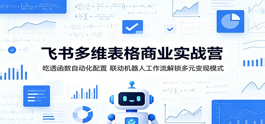 飞书多维表格商业实战营：吃透函数自动化配置，联动机器人工作流解锁多元变现模式云学当下-创业资源网-知予轻创网-资源整合-互联网创业课程云学当下