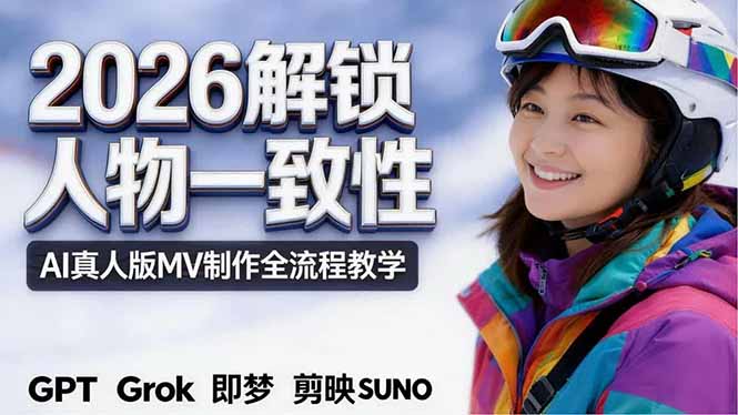 2026独创解锁人物一致性:AI真人版MV制作,不讲空话,不拼概念,全流程实操云学当下-创业资源网-知予轻创网-资源整合-互联网创业课程云学当下