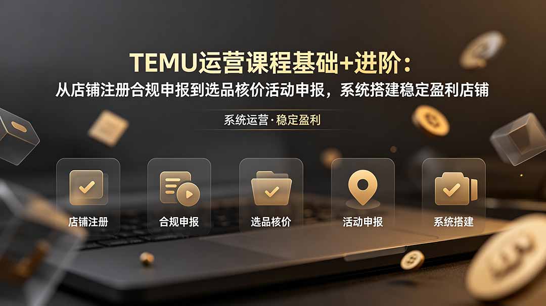 TEMU运营课程(基础+进阶云学当下-创业资源网-知予轻创网-资源整合-互联网创业课程云学当下