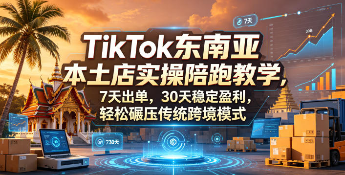 TikTok东南亚本土店实操陪跑教学,7天出单,30天稳定盈利,轻松碾压传统跨境模式(更新0516)云学当下-创业资源网-知予轻创网-资源整合-互联网创业课程云学当下