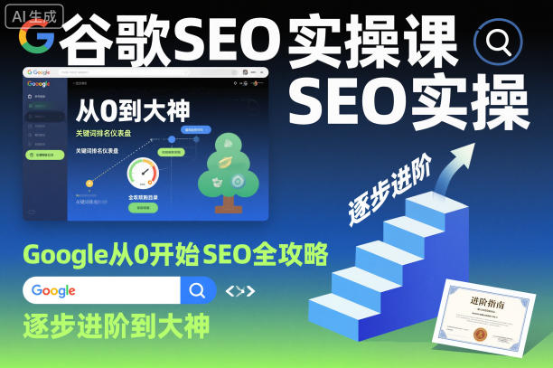 谷歌SEO实操课，Google从0开始SEO全攻略，逐步进阶到大神(更新26年)云学当下-创业资源网-知予轻创网-资源整合-互联网创业课程云学当下