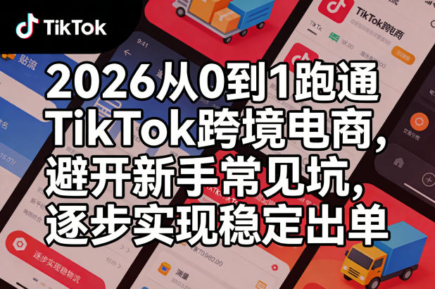 2026从0到1跑通TikTok跨境电商，避开新手常见坑，逐步实现稳定出单-云学当下
