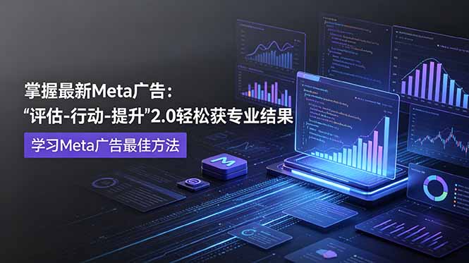 掌握最新的Meta广告,通过“评估-行动-提升”2.0版本轻松获得专业级结果。学习目前学习Meta广告的最佳方法云学当下-创业资源网-知予轻创网-资源整合-互联网创业课程云学当下
