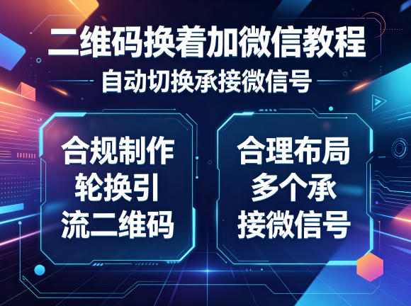 二维码换着加微信教程,自动切换承接微信号,合规制作轮换引流二维码,合理布局多个承接微信号云学当下-创业资源网-知予轻创网-资源整合-互联网创业课程云学当下