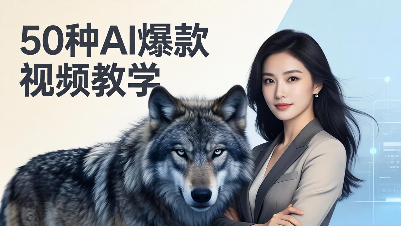 50种AI爆款视频教学：影视级古诗词+治愈萌宠+山海经蛟龙，高阶宝典商业落地-云学当下