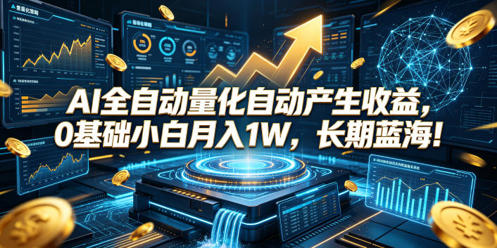AI全自动量化自动产生收益,0基础小白月入1W,长期蓝海!【揭秘】云学当下-创业资源网-知予轻创网-资源整合-互联网创业课程云学当下