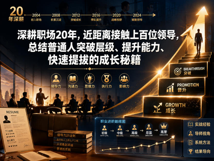付费文章:深耕职场20年,近距离接触上百位领导,总结普通人突破层级、提升能力、快速提拔的成长秘籍(全网独家干货)云学当下-创业资源网-知予轻创网-资源整合-互联网创业课程云学当下