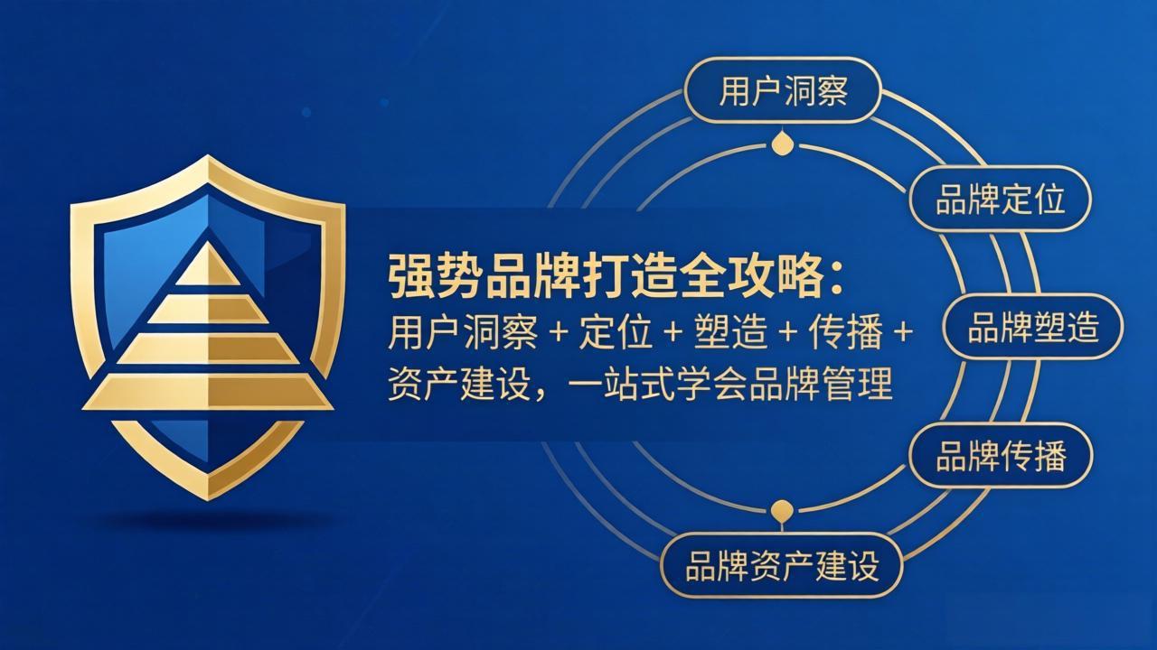 强势品牌打造全攻略：用户洞察 + 定位 + 塑造 + 传播 + 资产建设，一站式学会品牌管理-云学当下