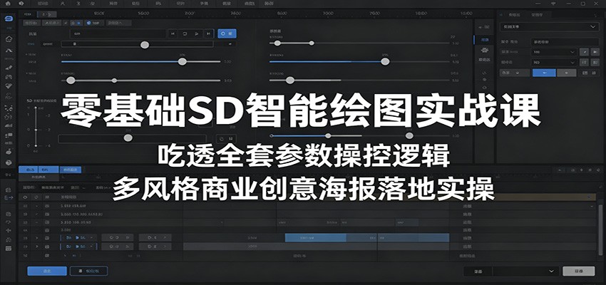 零基础SD智能绘图实战课：吃透全套参数操控逻辑，多风格商业创意海报落地实操云学当下-创业资源网-知予轻创网-资源整合-互联网创业课程云学当下