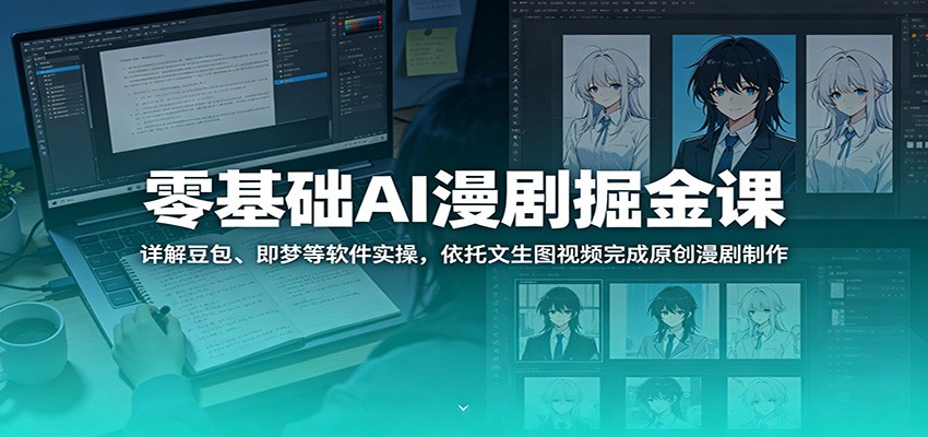 零基础AI漫剧掘金课：详解豆包、即梦等软件实操，依托文生图视频完成原创漫剧制作云学当下-创业资源网-知予轻创网-资源整合-互联网创业课程云学当下