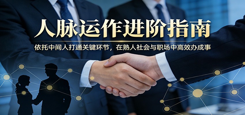 付费文章：人脉运作进阶指南，依托中间人打通关键环节，在熟人社会与职场中高效办成事-云学当下