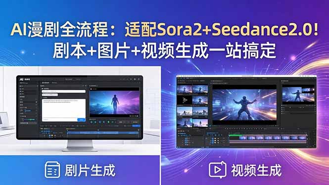 AI漫剧全流程：适配Sora2+Seedance2.0！剧本+图片+视频生成一站搞定云学当下-创业资源网-知予轻创网-资源整合-互联网创业课程云学当下
