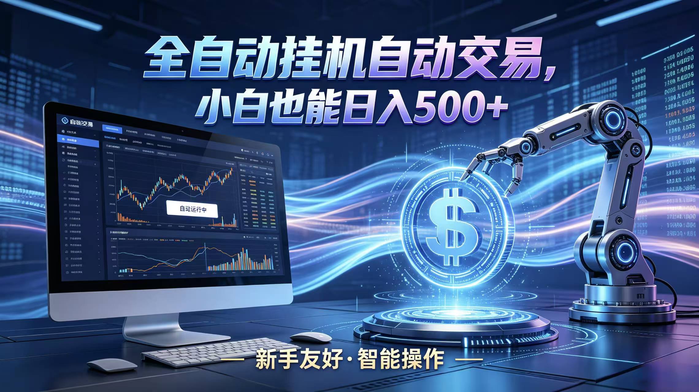 全新智能化交易助手，傻瓜式操作，小白也能快速上手，轻松实现日入500+云学当下-创业资源网-知予轻创网-资源整合-互联网创业课程云学当下