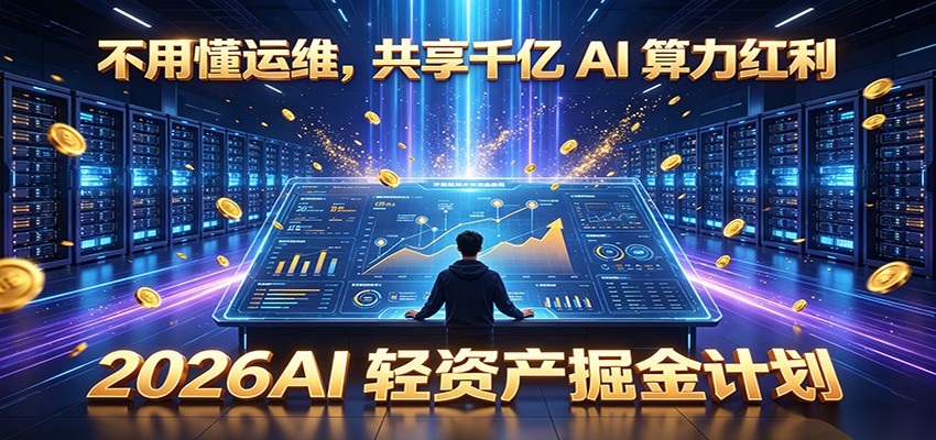 不用懂运维,共享千亿 AI 算力红利,2026AI 轻资产掘金计划云学当下-创业资源网-知予轻创网-资源整合-互联网创业课程云学当下