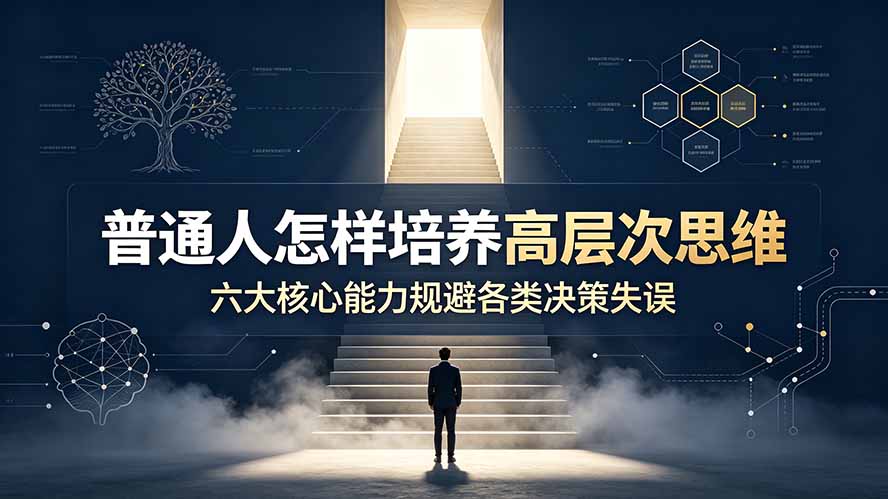 付费文章：普通人怎样培养高层次思维，六大核心能力规避各类决策失误云学当下-创业资源网-知予轻创网-资源整合-互联网创业课程云学当下